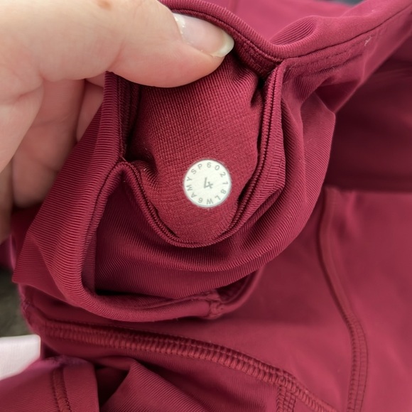 Lululemon All the Right Places High Rise Red Maroon Leggings - Picture 5 of 6